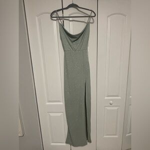 Windsor Strapless Glittering Green Dress